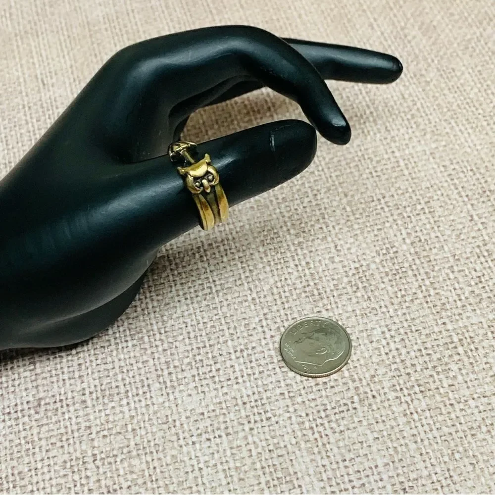 Brass Owl Ring‎